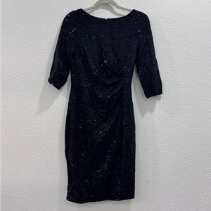 NWOT Vince Camuto Sequin Knit Sheath 3/4 Sleeve Dress